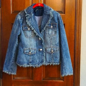 Azi Rough Edge Denim Women's Jacket